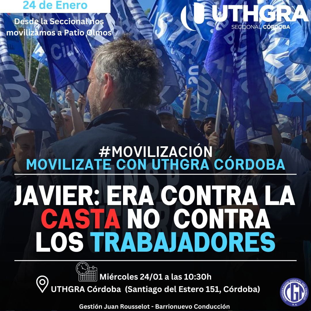 UTHGRA Córdoba se moviliza