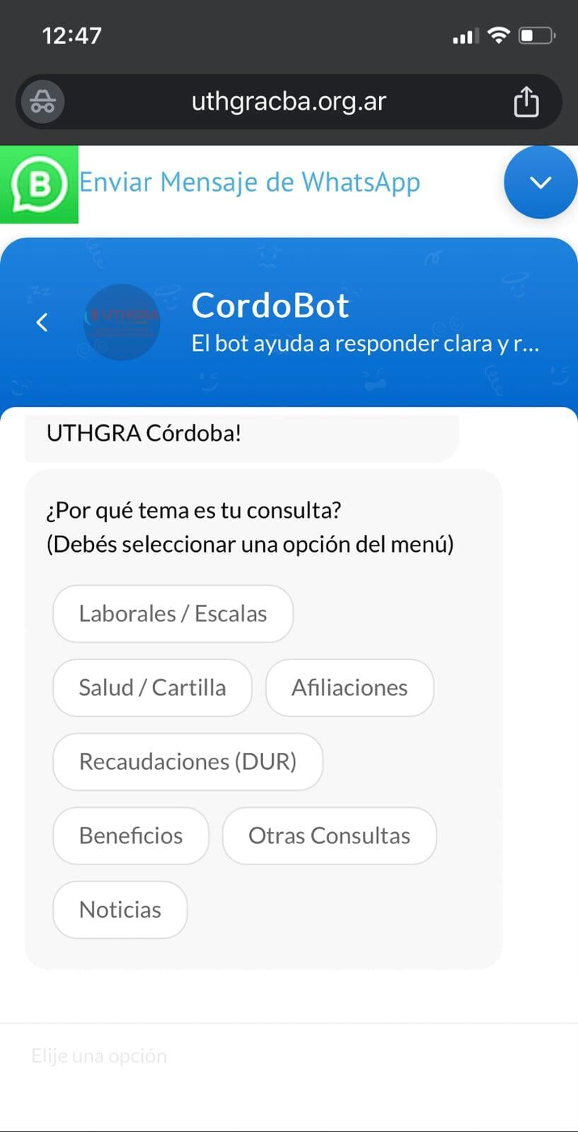 Sistema Centralizado de Mensajes